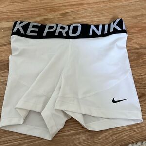 Nike Pro Size Small White Spandex Shorts